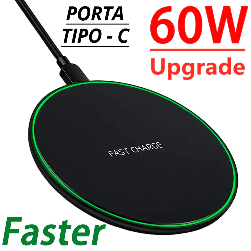 CARREGADOR SEM FIO RÁPIDO UNIVERSAL - 60W