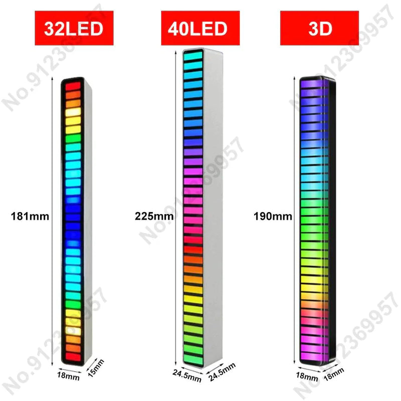 Barra de luz LED, barra de luz musical com controle de som