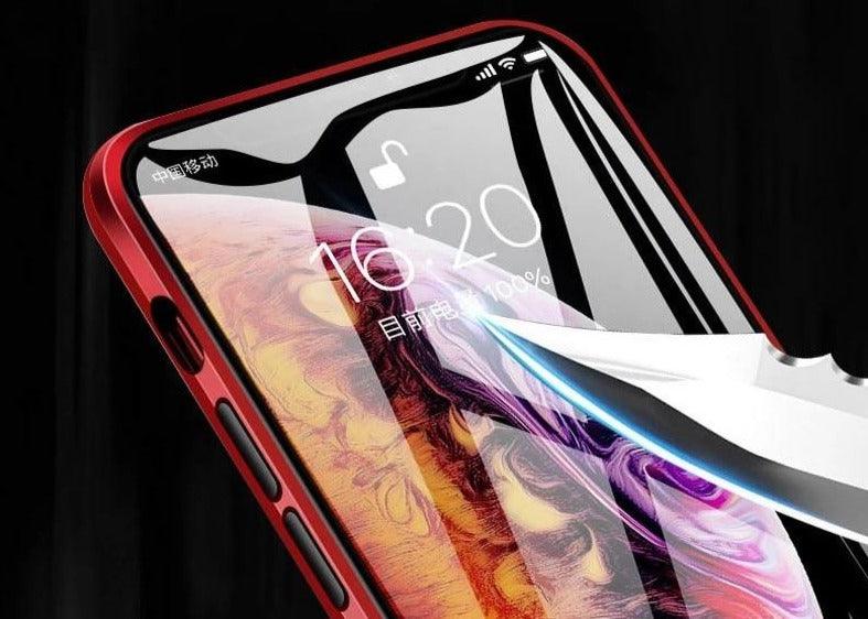 Capa Magnética Blindada para iPhone com Dupla Proteção Case Glass