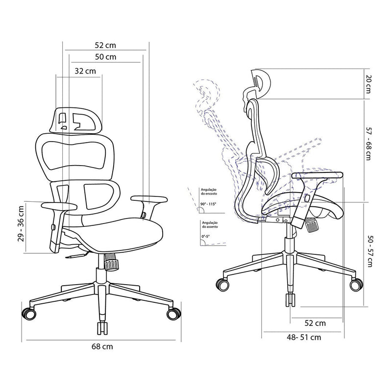 Cadeira Ergonômica Elements Sophy