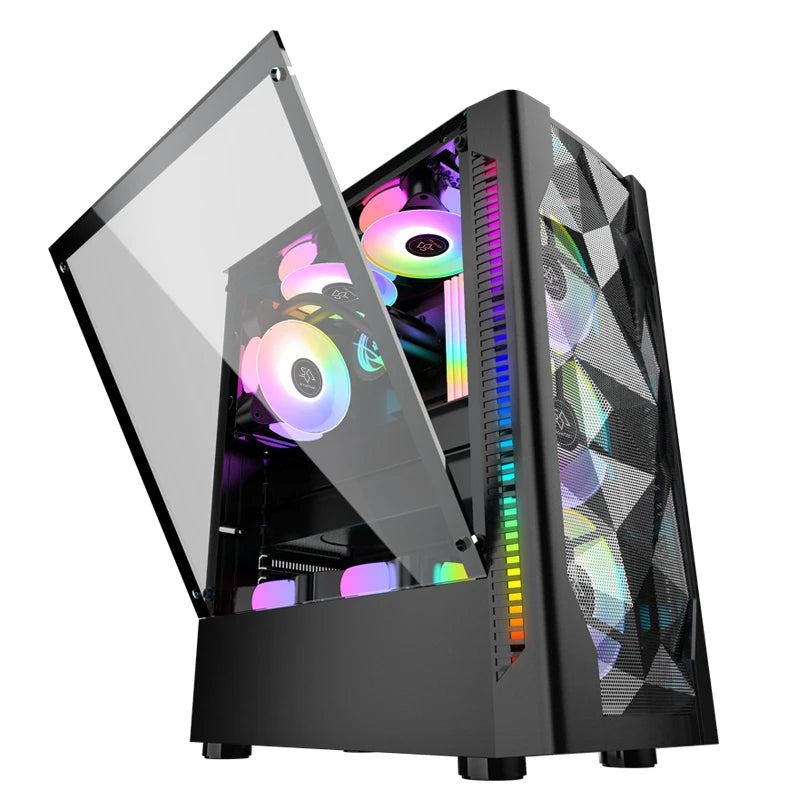 ATX Gaming Computer Cases, Custom PC Case, Desktop Casing para Gamer, Gabinete de Melhor Qualidade