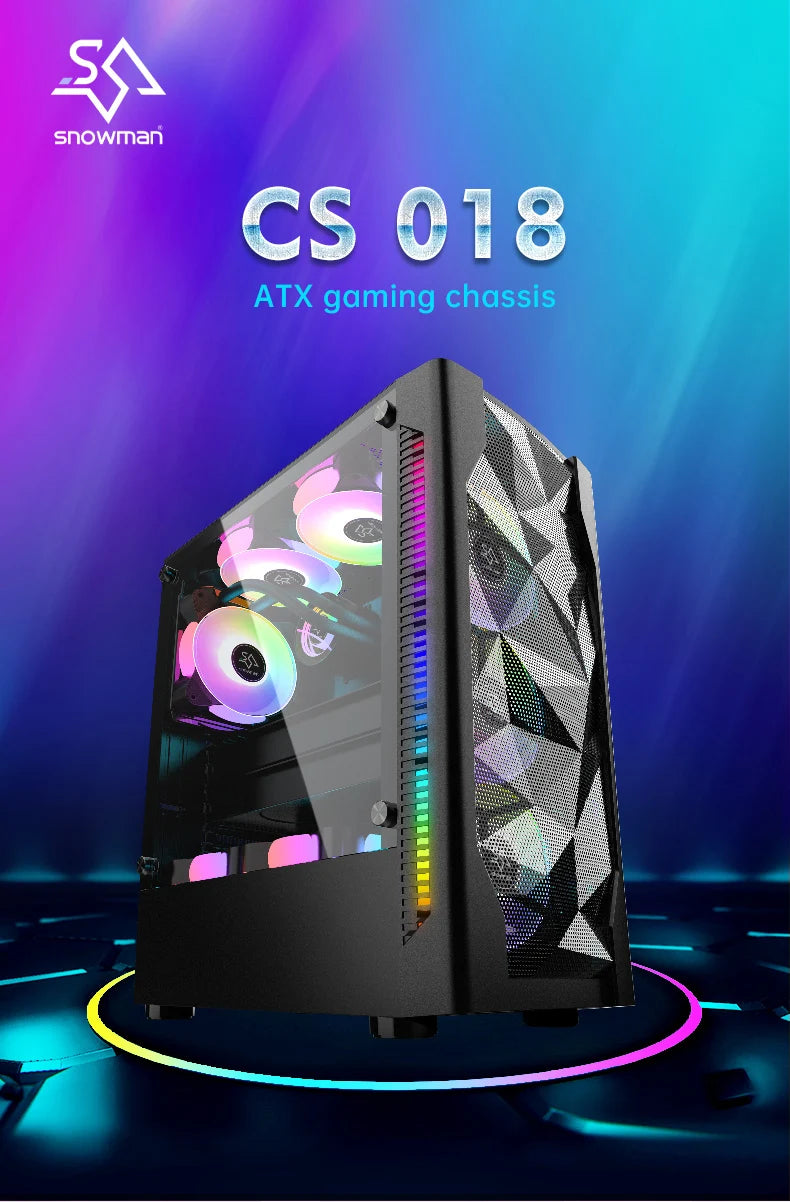 ATX Gaming Computer Cases, Custom PC Case, Desktop Casing para Gamer, Gabinete de Melhor Qualidade