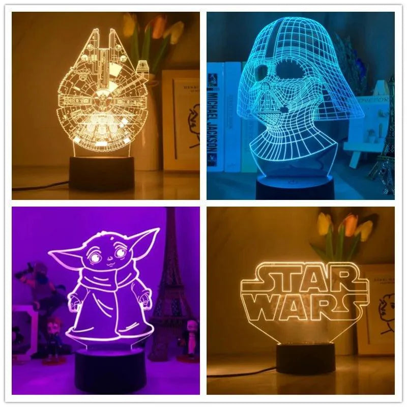 Luminária Star Wars de Acrílico 16cm de altura