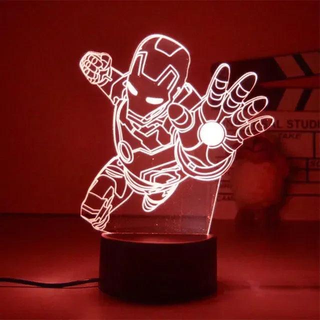 Luminária 3D Led Mesa Vingadores - Varias Opções 16cm