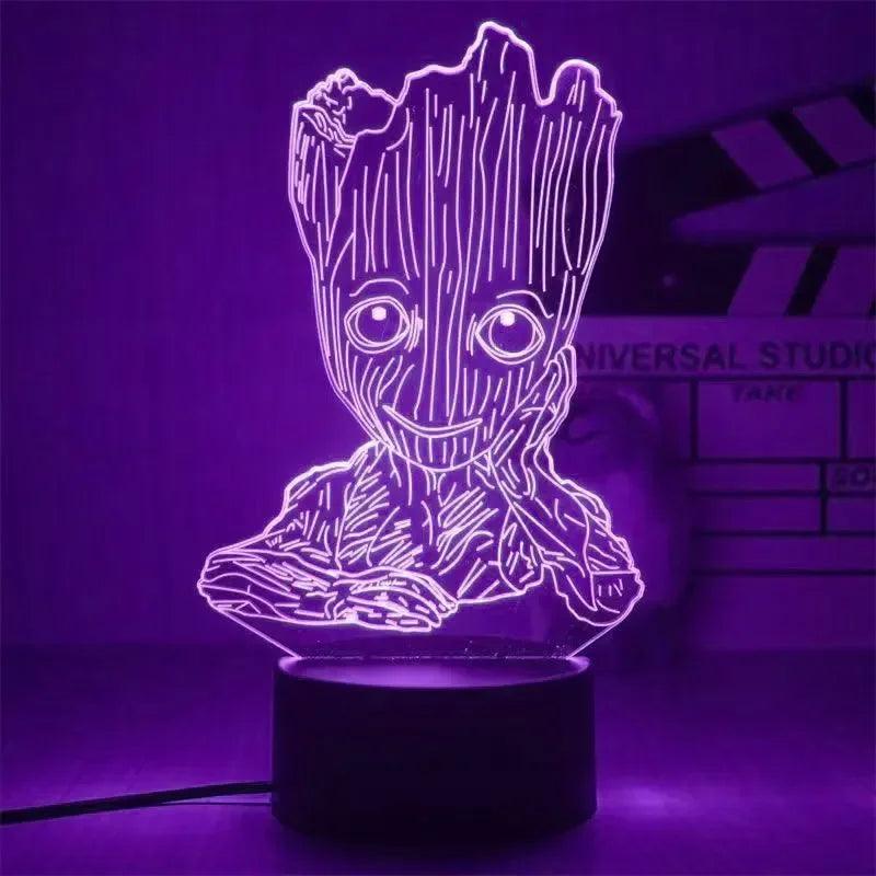 Luminária 3D Led Mesa Vingadores - Varias Opções 16cm