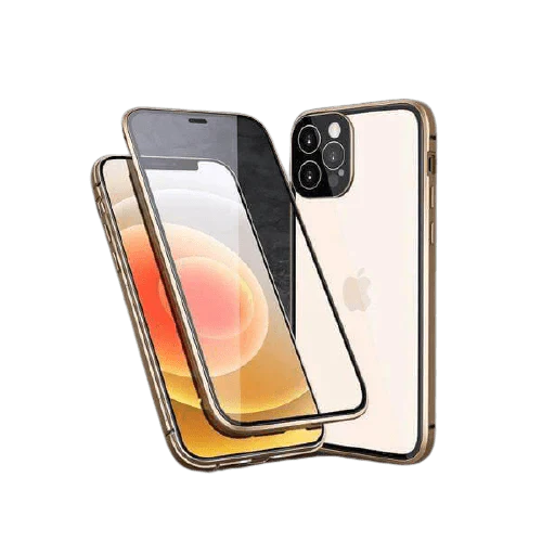 Capa Magnética Blindada para iPhone com Dupla Proteção Case Glass