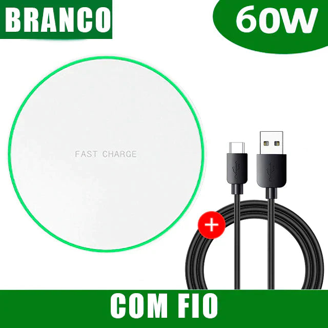 CARREGADOR SEM FIO RÁPIDO UNIVERSAL - 60W